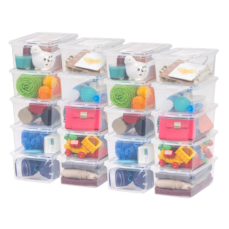Iris Usa 5 Quart Plastic Storage Bin Tote Organizing Container With Latching Lid
