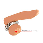 Stainless Ball Stretcher Testicle Stretching Penis Weight Enhancer Ring Metal Device Sex Toys Cock Lock Oval Ring For Men(Big)