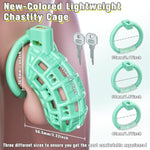 Chastity Cage Male Sex Toys - Lightweight Chastity Device Cock Cage With 3 Size Ring 2 Invisible Lock, Mint Penis Erection Control Bondage Gear &Accessories, Adult Sex Toys For Men Exercise Abstinence