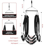 Sex Swing, Bdsm Toys 360 Degree Spinning Ceiling Swing With Steel Triangle Stand & Widened Comfortable Pads, Heavy Duty Sex Swings Sex Furniture For Couples Bedroom Bondage Restraints Adult Games