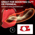 Sex Toys For Men Vibrating Cock Ring Penis Ring Vibrator Red Lips Clitoral Nipple Stimulator, 10 Vibrations Adult Toys Male Pleasure Couples Sex Game Delaying Ejaculation To Please Your Partner