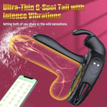 Vibrating Cock Ring Sex Toys For Couples Men - Vibrator Penis Sleeve With Rabbit Clitoris Vibrators, Adult Toy Penis Ring Cock Sleeve, Sex Toy For Women Male Penis Extender, Juguetes Sexuales, Black