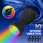Anal Plug Vibrator With 3Pcs Butt Plug,10 Modes Vibrating Butt Plug - Led Color Light Remote Control Anal Plug, Adult Sex Toys And Games