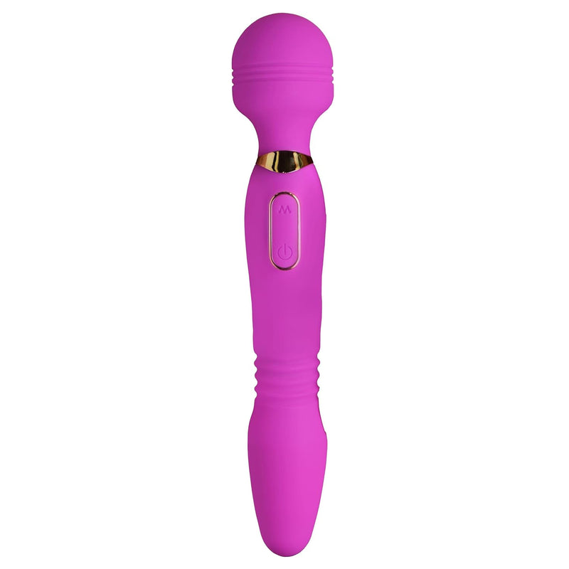 Ultra Thrust-Her Deluxe Thrusting And Vibrating Premium Silicone Wand For Women Men & Couples. 3 Speeds & 7 Patterns Of Vibration. Waterproof & Usb Rechargeable. Purple