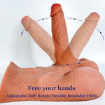 Tan Huge Dildo Sex Doll Torso For Black Women Masturbation, Female Tpe Sexdoll With Flexible Realistic Penis, Woman Masturbator For Orgasm Sex Pleasure, Unisex Adult Sex Toy For Solo Couple Threesome