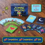 Zombie Chickens - Fun Family Card Games For Adults, Teens & Kids - Survival Zombie Game, 3 Ways To Play: Competitive, Cooperative & Solo (1-4 Players)