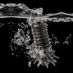 Tpe Penis Sleeve With Massage Points Delay Ejaculation Sleeve Reusable Cock Extender For Enlargement Stamina Training Waterproof Travel-Friendly Adult Sex Toys For Men Couples (Black)