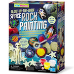 Glow-in-the-Dark Space Rock Painting Kit for Kids, Galaxy Garden Craft Set Ages 5-12
