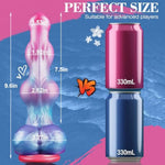 9.6" Huge Horse Dildo Monster Knot Dildo, Massive Wolf Dildos With 2 Big Knots, Fantasy Dog Knotted Dildos Animal Anal Toy With Strong Suction Cup, Adult Sex Toys For Women Men Couples