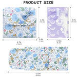 Foldable Floral Period Bag, Sanitary Pad & Tampon Organizer Blue