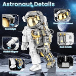 Space Astronaut Building Block Set, 966 Pcs Astronaut Building Set For Adults, Space Building Kit Toys Gifts For Kids 8-14 With Display Stand