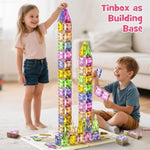 Magnetic Tiles For Kids Ages 4-8, Holiday Building Set With Diamond Surface & Metal Storage Box, 60Pcs Stem Learning Toys, Educational Building Gifts For 3-8 Year Olds