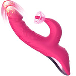 Vibrator Thrusting Dildo Adult Sex Toys For Women - 3In1 Womens Sex Toys With 5 Thrust Dildos & Flapping & Vibration, Clitoral Vibrators Rose Sex Toy Sexual Pleasure Tools