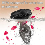 Rose Anal Plug Silicone Butt Plug For Women Pleasure, Beginner Anal Toys Training Butt Plug Anal Flower Sex Toys Cute Butt Plug Starter Kit Anal Sex Toy For Her (Black)