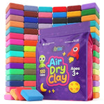 Flyflag Air Dry Clay - 100 Colors, Ultra Light And Soft, Non-Toxic Modeling Clay For Kids With Tools And Tutorials, For Creative Play And Learning