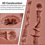 Sex Dolls Male Masturbator Sex Toys For Men, Adult Toy Fleshy Pocket Pussy With Vagina & Anal Dual Channel Female Torso Stroker, Brown Realistic Male Sex Toy Dolls Masturbators (7X6X4.6 Inches,4.5Lbs)