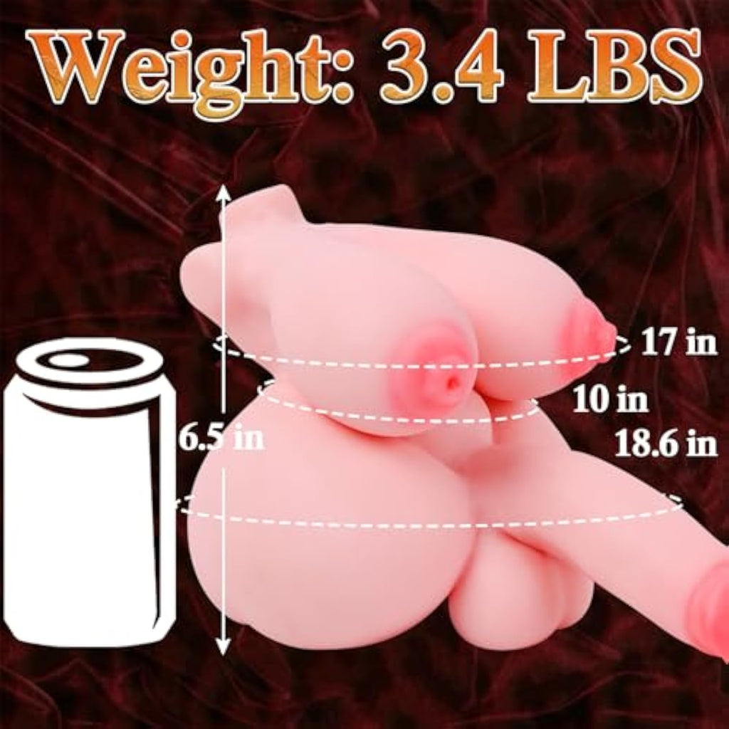 Mini Shemale Sex Doll Torso With Penetrable Nipples, 3.4 Lbs Small Sex   BlessMyBucket