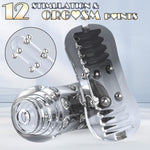 3D Realistic Pocket Pussy With 12 Stimulating Beads & Suction Technology - Transparent Tpe Sleeve, Realistic Textured Design, Portable Discreet Sex Toy For Men (Black+Transparent)