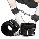 BDSM Kit Sex Bondage Restraint Adult Sex Toys for Couples, 7Pcs Adjustable Handcuffs Collar Ankle Cuff Blindfold Ball Gag Feather Tickle Sex Whip Paddle