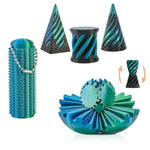 3D Printed Fidget Toys Set, 5 Pack 3D Printed Impossible Cone, Spiral Cone Passthrough Sculpture 3D Printed Fidget Toys For Stress Relief, Kids Adults Christmas Stocking Stuffers