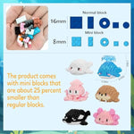 12 Pack Cute Ocean Sea Animal Mini Building Blocks Sets, 2642 Pcs Micro Mini Building Bricks Toy For Adults, Party Favors For Kids Boys Girls 12-14