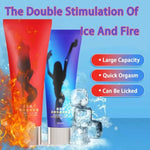 Water Based Lubricant, Ice And Fire Feeling, Edible Fast Exciting Orgasm Oral Lube, Water Based Long Lasting Sex Lube For Oral Sex Fantasy (Heat+Ice)