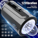 Automatic Male Masturbator Sex Toys For Men, Open-Ended Male Sex Toys Pocket Pussy Male Vibrator With 12 Vibrating Modes For Penis Stimulation, Mens Sex Toy Adult Toys Blowjob Sex Machine Male Stroker