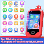 Kids Smart Phone? Toddler Christmas Birthday Gift For Age 3-10, Touchscreen Kids Cell Phone Toy With Cameras, Learning, Music, Games And 32 Gb Card