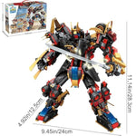 12 In 1 Transforming Mecha Robot Building Set,Mech Model Building Kit, 542 Pcs Compatible With Lego Ninja Mech Warrior Cool Robots Toys Gift For Adults
