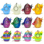 12 Pcs 3D Printed Dragon With Egg Inside, Mini Dinosaur Eggs Set Articulated Crystal Dragon Fidget Toys For Kids, Halloween, Birthdays, Christmas Decorations Gifts Indoor Outdoor(Style B)