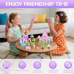 150Pcs Magnetic Blocks, Magnetic Building Blocks For Kids Age 4-8, Pink Princess Castle Toys For Girls, Stem Sensory Birthday Gift For Kids Age 3+ Years Old