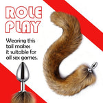 Furry Tail Plug Metal Anal Butt Plug with Soft Furry Tail Furry Buttplug