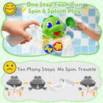 Dinosaur Baby Bath Toys For 1 2 3 Year Old Boys, Dino Bath Bubble Machine With Rainbow Lights & Water Scoop,Fun Toddler Toys Baby Shower Bathtub Toys Christmas Birthday Gifts For Boys Age 1-3 Year Old