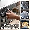 Microwave Splatter Cover for Food Large Microwave Plate Food Cover With Easy Grip Handle Anti-Splatter Lid With Enlarge Perforated Steam Vents,11.5 Inch,BPA Free & Dishwasher Safe