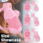 Sissy Chastity Devices Cock Cage With 6 Different Sized Rings Sex Toys Chasity Cages With Urethral Plug And Invisible Locks For Men'S Penises Bondage Lightweight Resin Penis Lock (S,Pink)