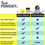 Best Periodt Menstrual Cup - High Capacity Soft Period Cup for Heavy Flow - 12 Hour Leak Free - Comfy & Easy to Use - Comes with Yellow Menstrual Cup Case - USA Made (Size 2)