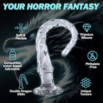 Big Long Anal Plug Dildo, 20" Super Huge Long Anal Dildo With Suction Cup, Anal Toy With Clear Thick Monster Dildo,Flexible Sensitive Texture Dragon Dildo Sex Toys For Men Women Couples & Gay