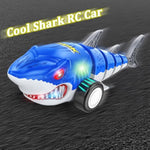 Remote Control Shark Car,Rc Cars,Toys For Kids Age 4 5 6 7 8 12 With Swinging Tail, Led Lights, Toddlers Birthday For Boys And Girls,Juguetes Para Niños