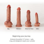 3-Inch Small Thin Dildo for Beginners: Realistic, Mini, Dual-Density, Non-Porous Silicone, with Strong Suction Cup - Ideal Adult Penis Toy for Women, Gay, and Couples - Consoladores. No.31