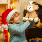 Plush Monkey Stuffed Animal Cute Monkey Toys Birthday Gifts For Kids 13 Inch Tan