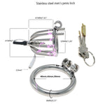 Adult Toys Stainless Steel Electric Shock Cock Ring Chastity Lock Chastity Device Male Cage Beginner Cage Penis Cage Chastity Device for Penis Training and Abstinence