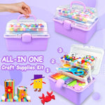 3000 Arts and Crafts Supplies for Kids Craft Kit Craft Box