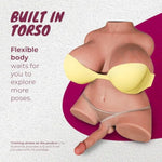 Shemale Sex Doll 38.6 Lbs Torso Bbw Sex Toys With 7.1 Inch Realistic Dildo Vagina Anus Soft Breasts Unisex For Vaginal And Anal Insertion For Couples Men Women Masturbation Adult Toy