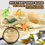 24 Dinosaur Eggs Dig Kit Toys For Kids, Surprise Dinosaur Eggs Excavation Kit With Magnifier, Science Stem Birthday Party Favors Easter Gifts For Boys Girls Age 3 4 5 6 7 8 9 10 + Years Old