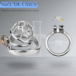 Stainless Steel Small Male Chastity Device,Men Chasity Cage,Ergonomic Design Cock Cage,Bdsm Enthusiasts?Restriction (50Mm Ring)