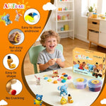 Air Dry Clay Animal Modeling Kit, 12 Piece Set, Kids Art Supplies
