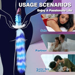 5.51" Silicone Large Butt Plug Tail Plug, 11.8" Fantasy Long Anal Stretcher Cute Furry Fox Tail With T-Base For Cosplay, Anal Sex Toys For Women Men