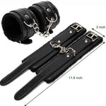 Sex Bondage Set, Sexy Handcuffs and Satin BDSM Blindfold for Couples, Sex Toys Adjustable Fluffy Hand Cuff Set for Adults Bedroom