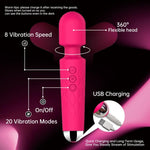 Vibrator for Women Adult Sex Toy Wand, Clit Vibrator G Spot Dildo Vibrating Wand with 20 Patterns & 8 Speeds, Waterproof Rechargeable Vibrador Clit Stimulator Adult Sex Toys for Couple
