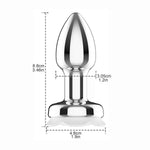 Stainless Steel Anal Vibrator Luminous Vibrating Butt Plug Prostate Massager Adult Sex Toy: Metal Anal Dilator Vibrating Anal Plug With Vibration Modes (Type A)